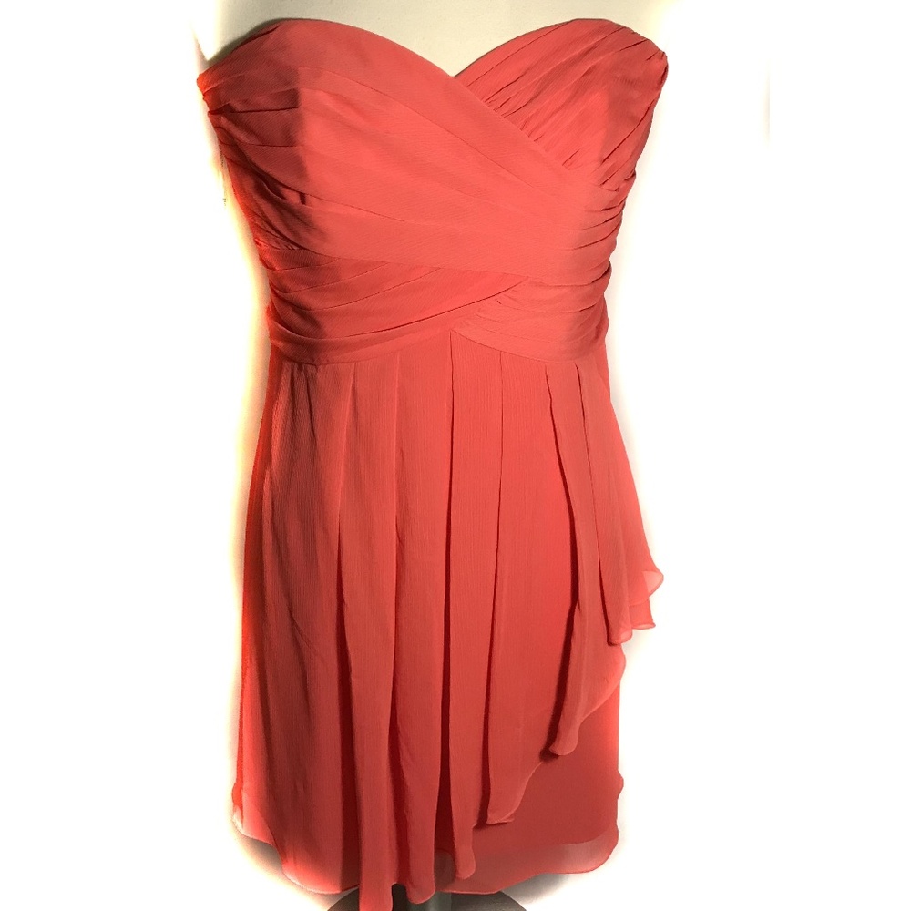 David’s Bridal Short Crinkle Chiffron Style F14847